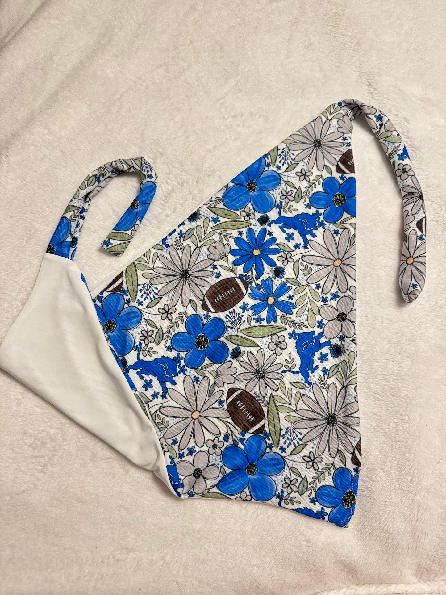 Floral Detroit Football Headscarf