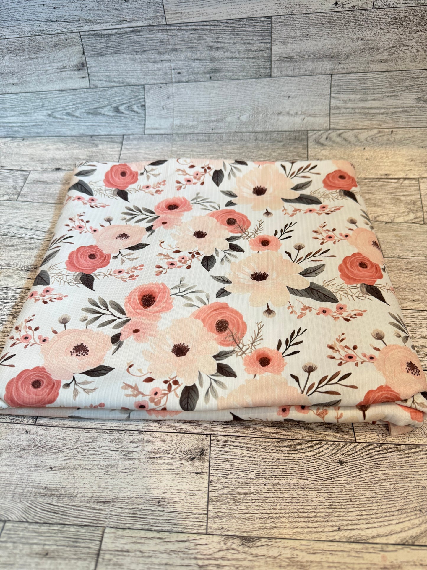 Fabric - pink & peach floral
