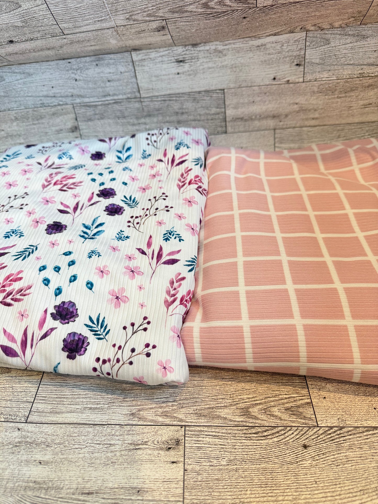 Fabric - pink, plum & teal floral