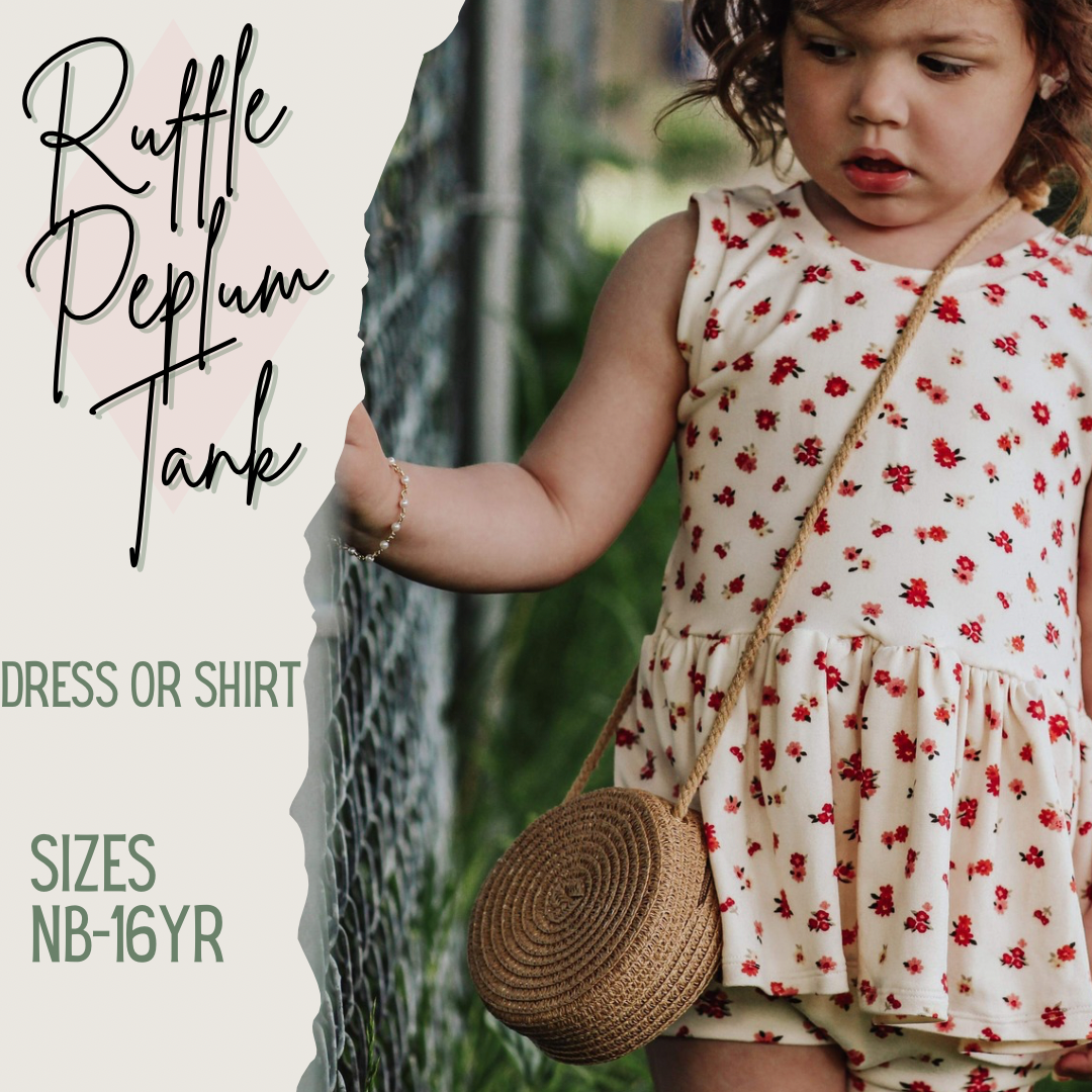 Ruffle Peplum Tank/Dress