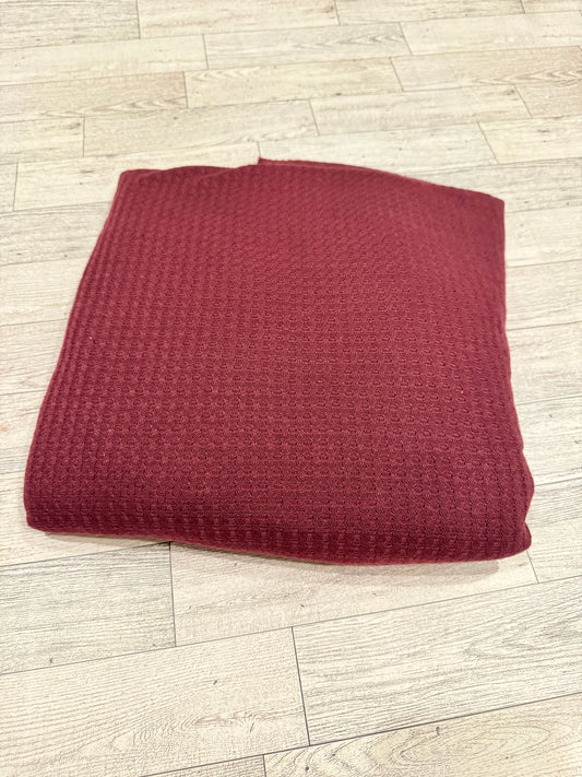 Burgundy Waffle Knit