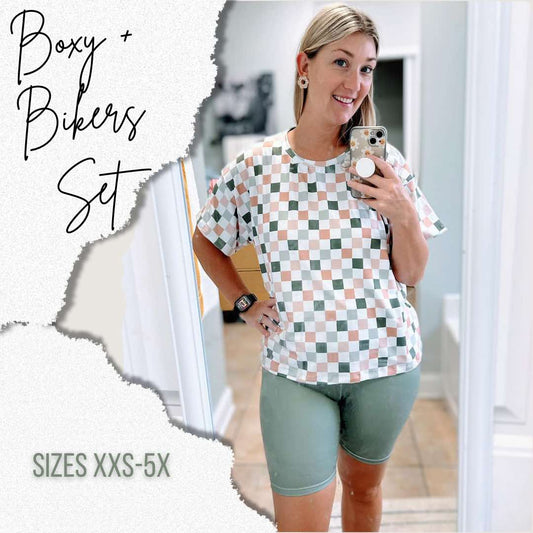 Boxy Tee + Bikers Set