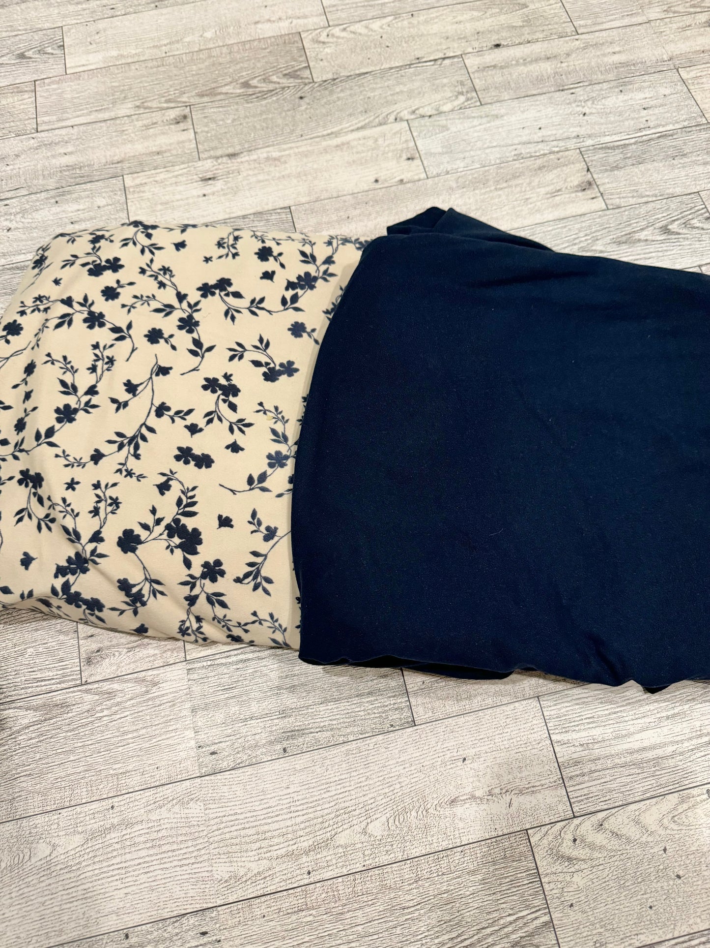 Cream & Navy Floral DBP