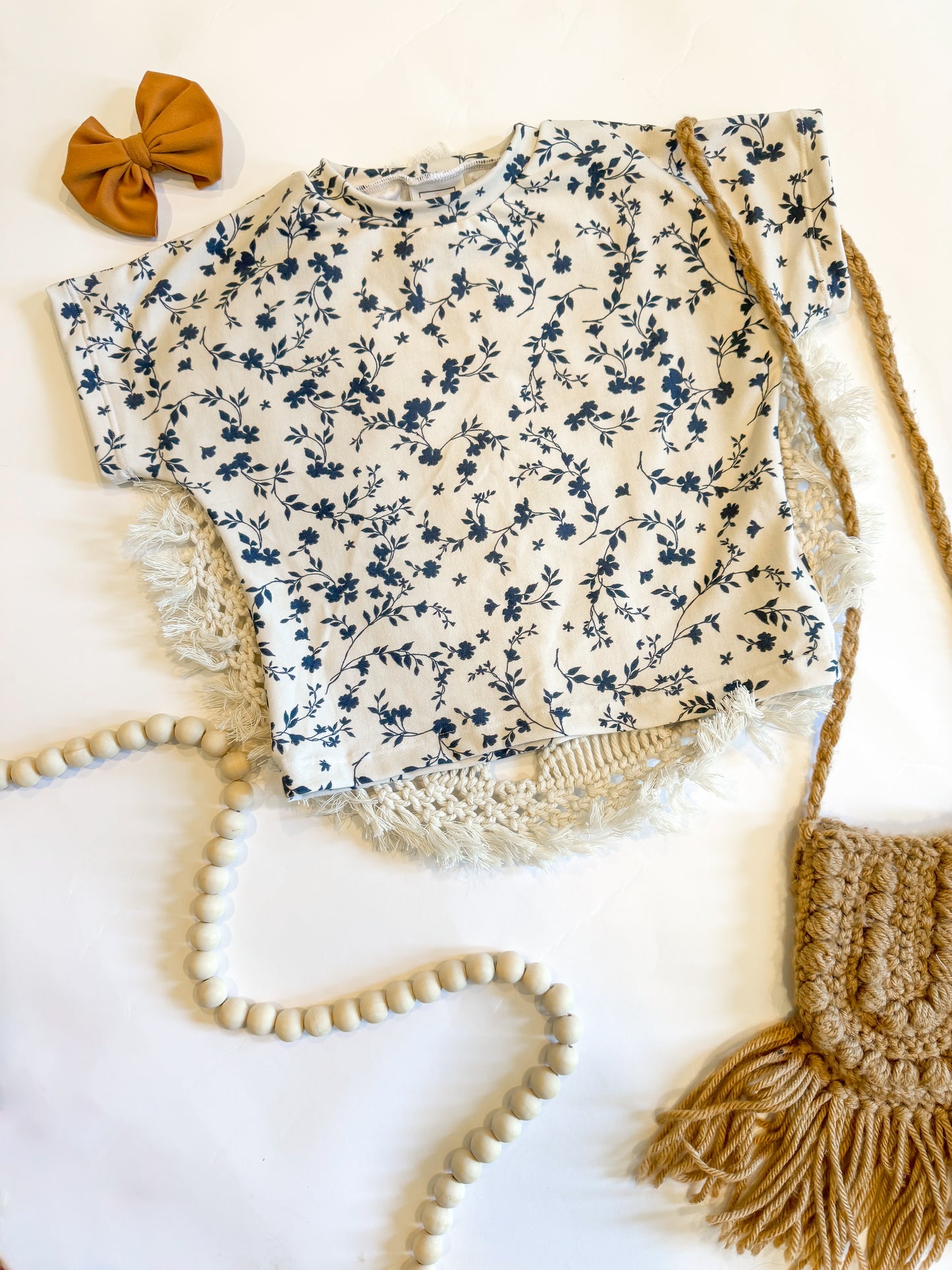 Cream & Navy Floral DBP