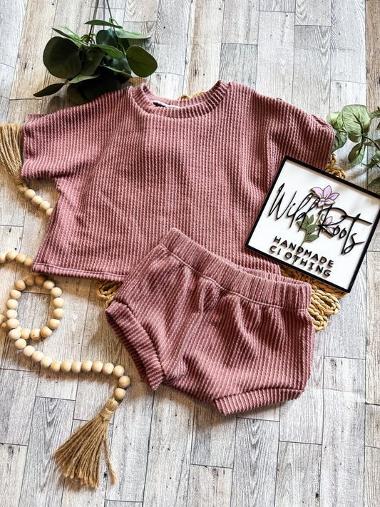 RTS- urban rib boxy tee set